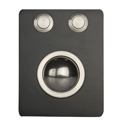 Миниый компактный промышленный черный Trackball металла с 2 робастными кнопками мыши